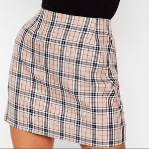Nasty Gal Plaid A Line Mini Skirt